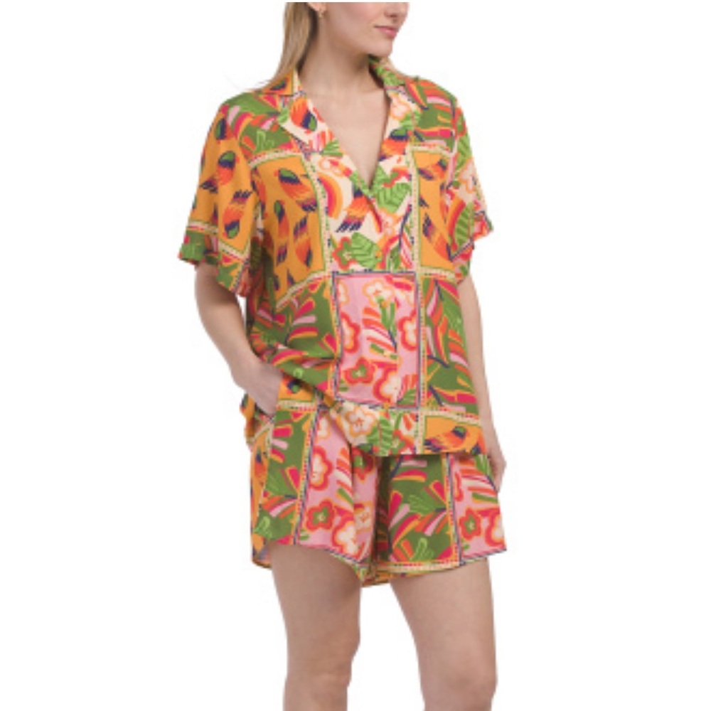 LABEL OF LOVE
2pc Calista Cover-up Shirt And Shorts Set